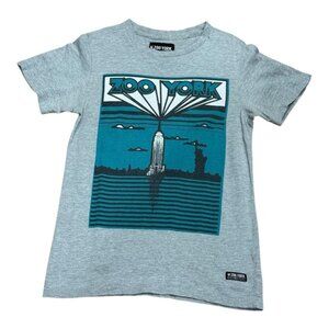 Zoo York Shirt Mens Small Gray Empire State Statue Liberty Graphic Tee NYC Skate